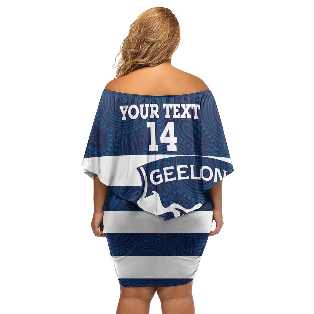 AFL Cats Football Custom Off Shoulder Short Dress Geelong Proud Indigenous Art - Vibe Hoodie