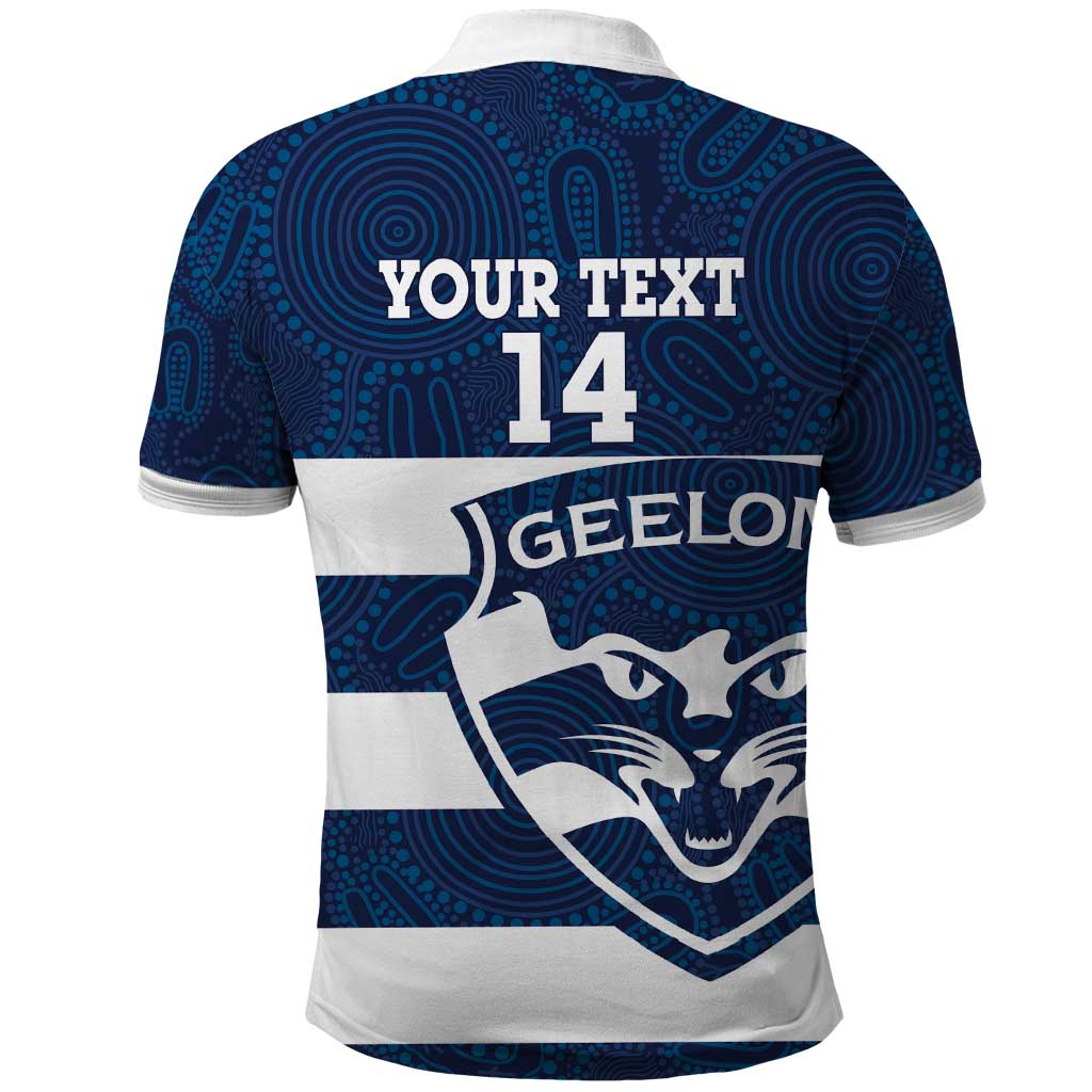 AFL Cats Football Custom Polo Shirt Geelong Proud Indigenous Art - Vibe Hoodie