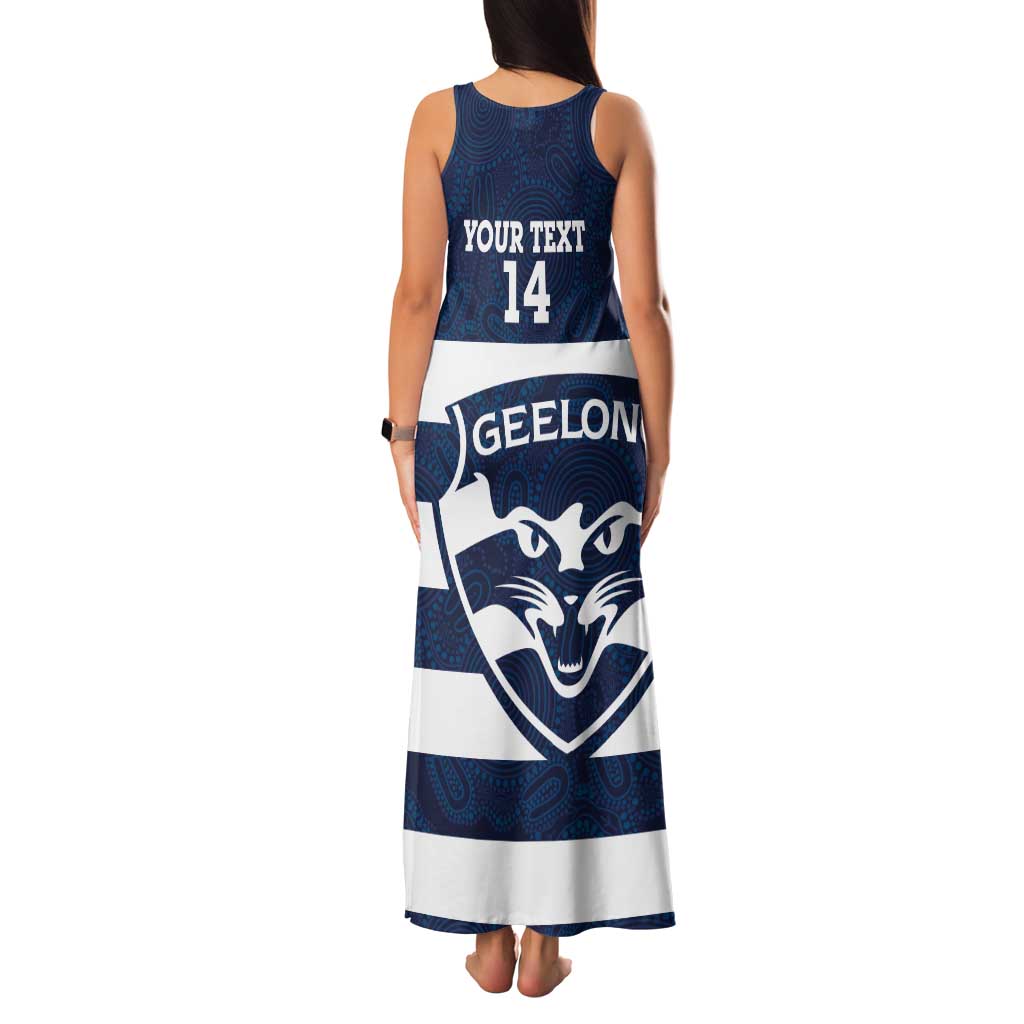 AFL Cats Football Custom Tank Maxi Dress Geelong Proud Indigenous Art - Vibe Hoodie
