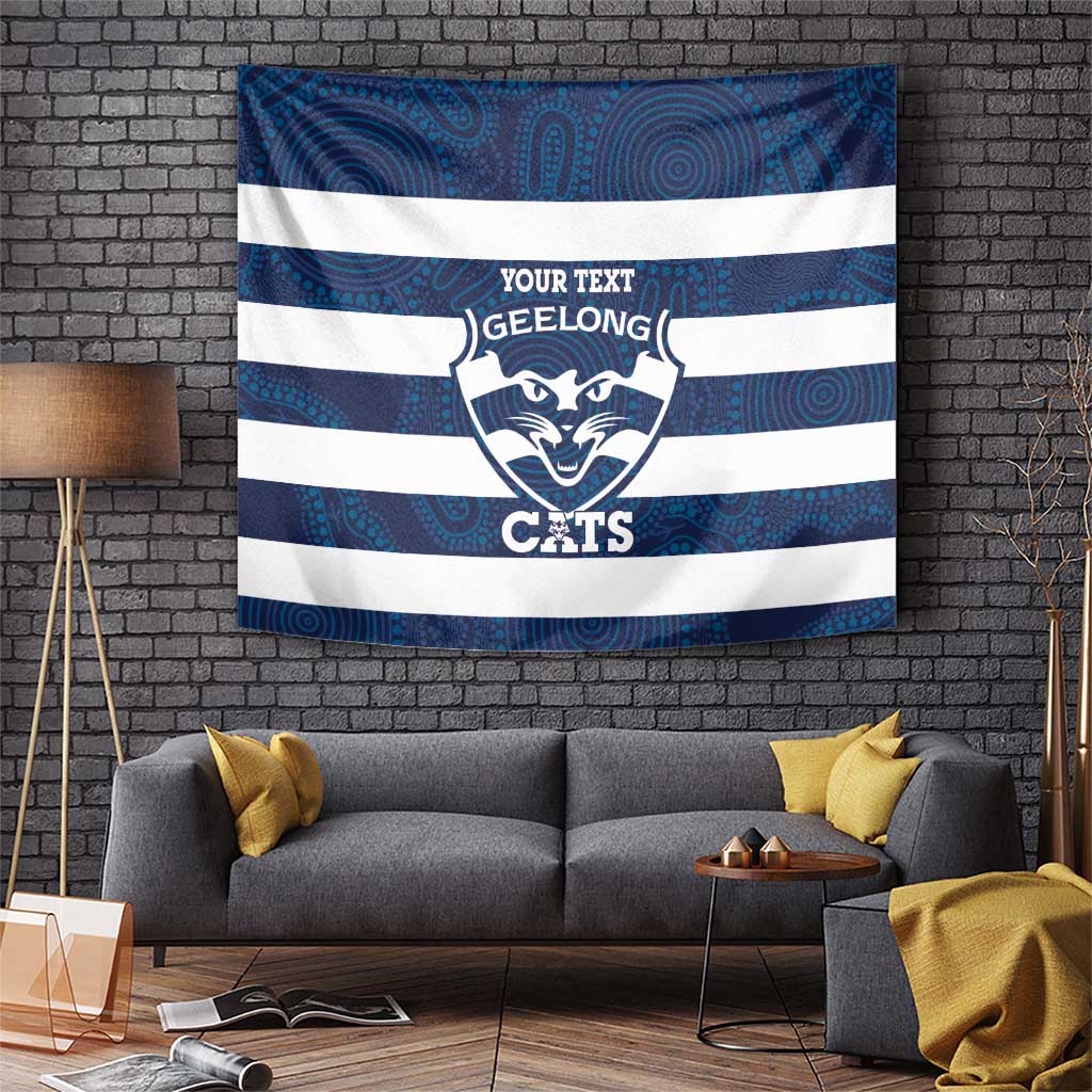 AFL Cats Football Custom Tapestry Geelong Proud Indigenous Art - Vibe Hoodie