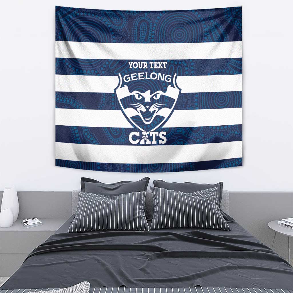 AFL Cats Football Custom Tapestry Geelong Proud Indigenous Art - Vibe Hoodie
