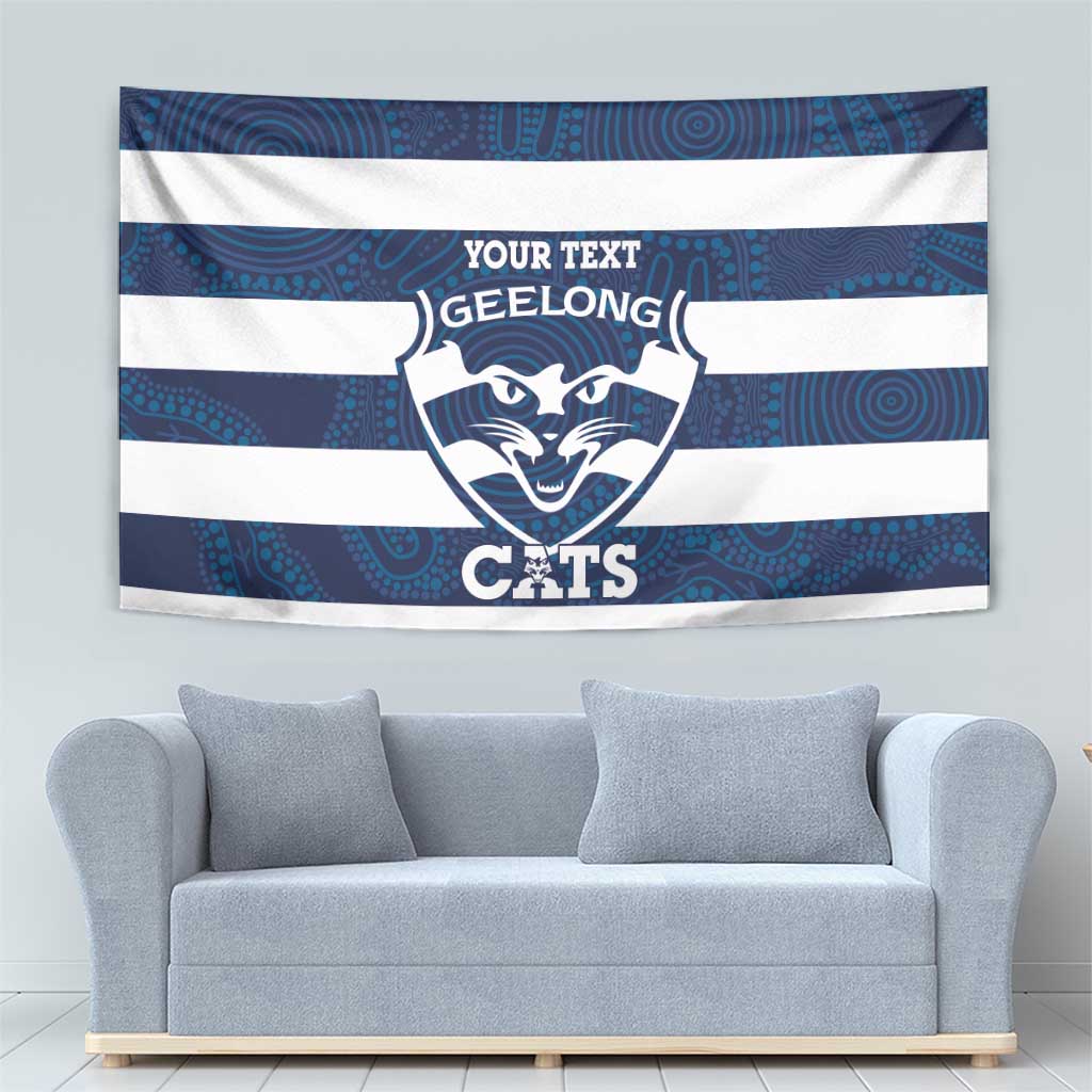 AFL Cats Football Custom Tapestry Geelong Proud Indigenous Art - Vibe Hoodie