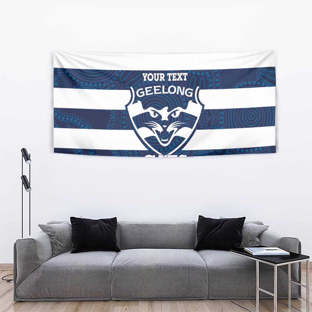 AFL Cats Football Custom Tapestry Geelong Proud Indigenous Art - Vibe Hoodie