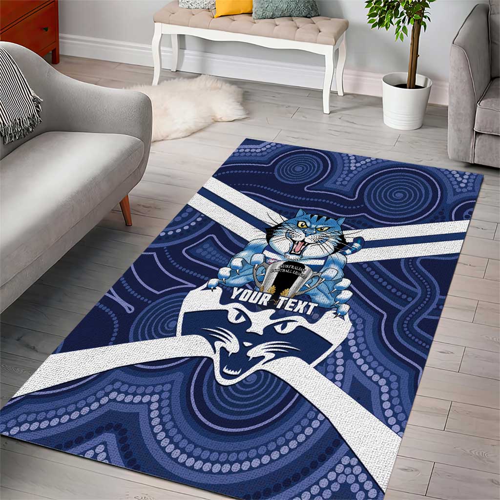 AFL Cats Football Personalised Area Rug Final Geelong Premiers Trophy Aboriginal - Vibe Hoodie