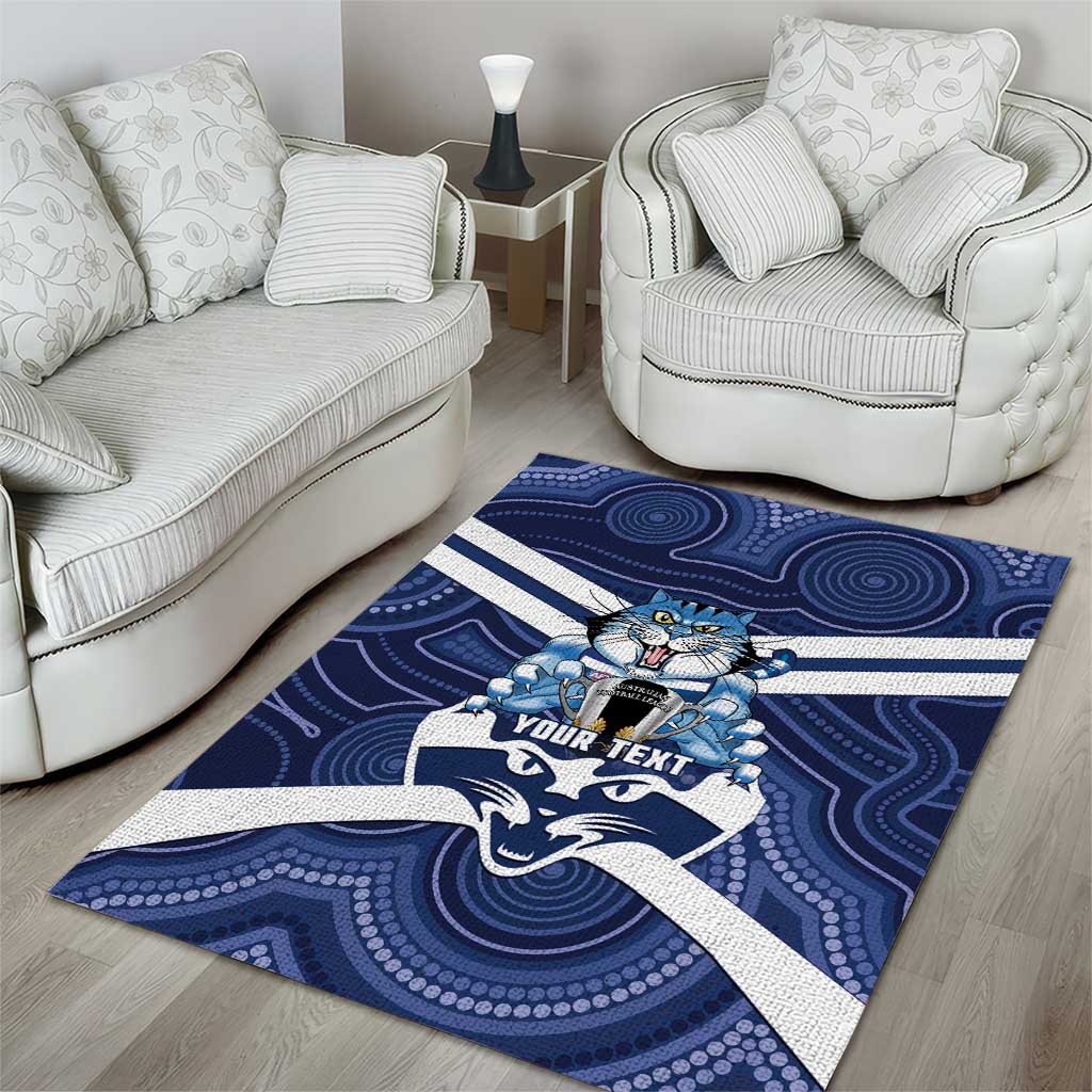 AFL Cats Football Personalised Area Rug Final Geelong Premiers Trophy Aboriginal - Vibe Hoodie