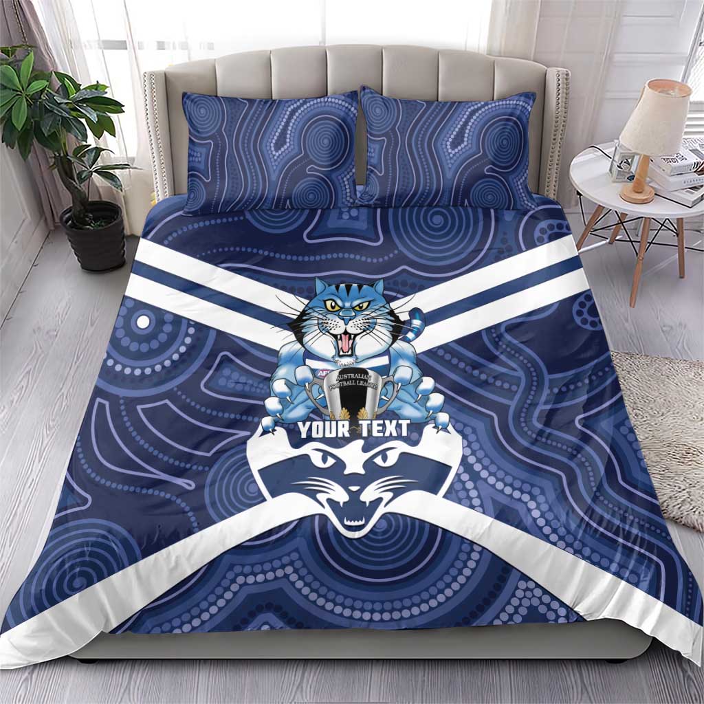 AFL Cats Football Personalised Bedding Set Final Geelong Premiers Trophy Aboriginal - Vibe Hoodie