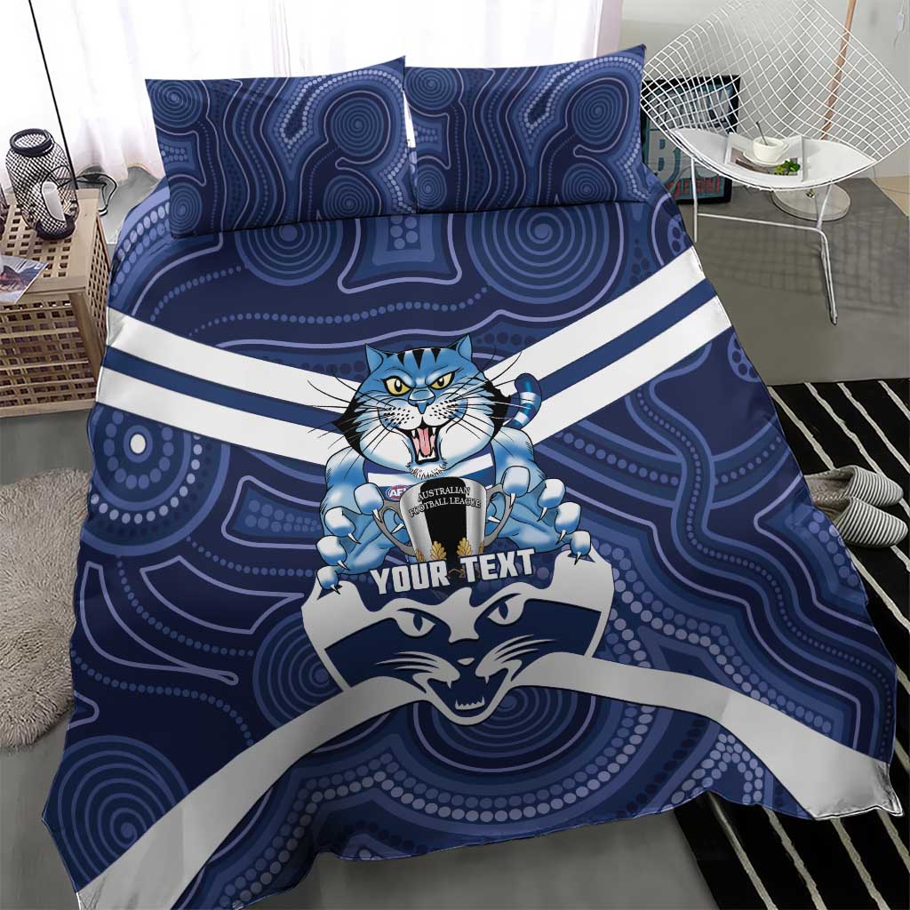 AFL Cats Football Personalised Bedding Set Final Geelong Premiers Trophy Aboriginal - Vibe Hoodie