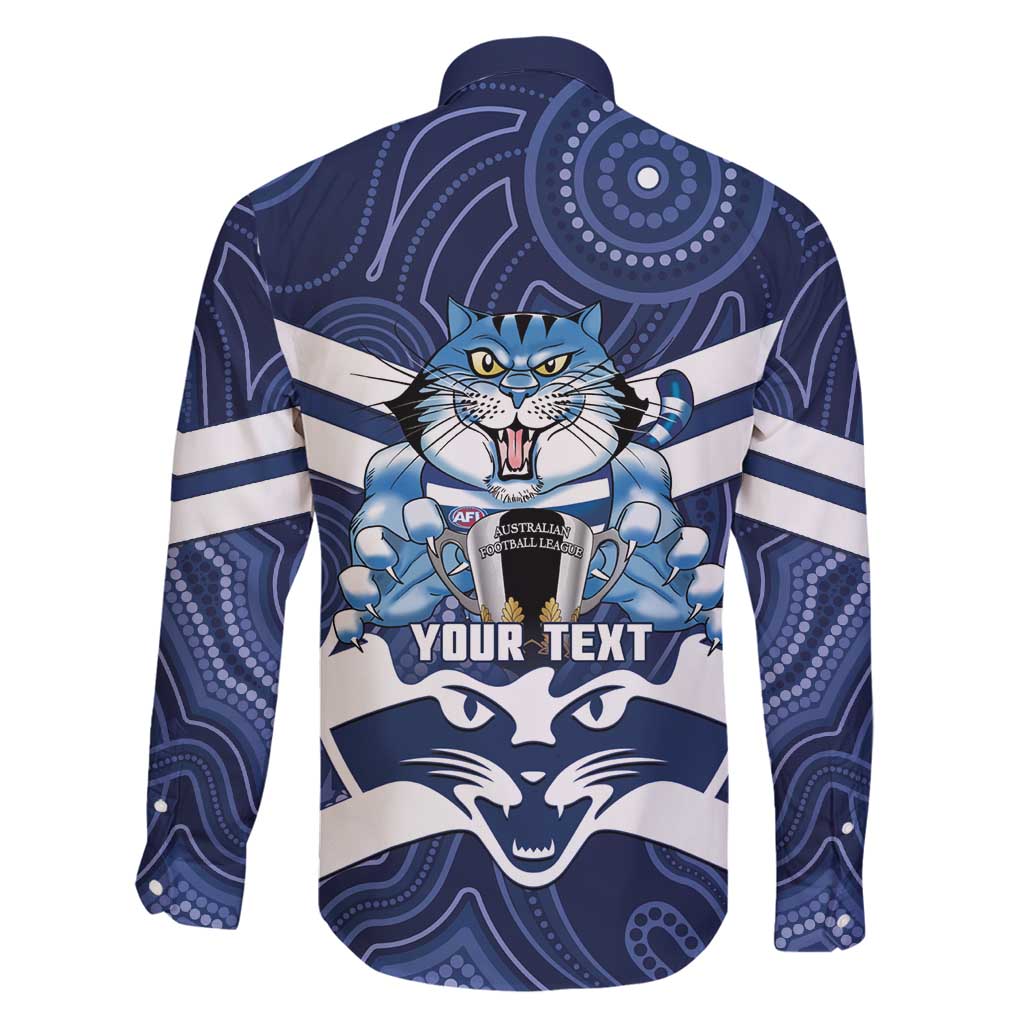 AFL Cats Football Personalised Family Matching Long Sleeve Bodycon Dress and Hawaiian Shirt Final Geelong Premiers Trophy Aboriginal - Vibe Hoodie