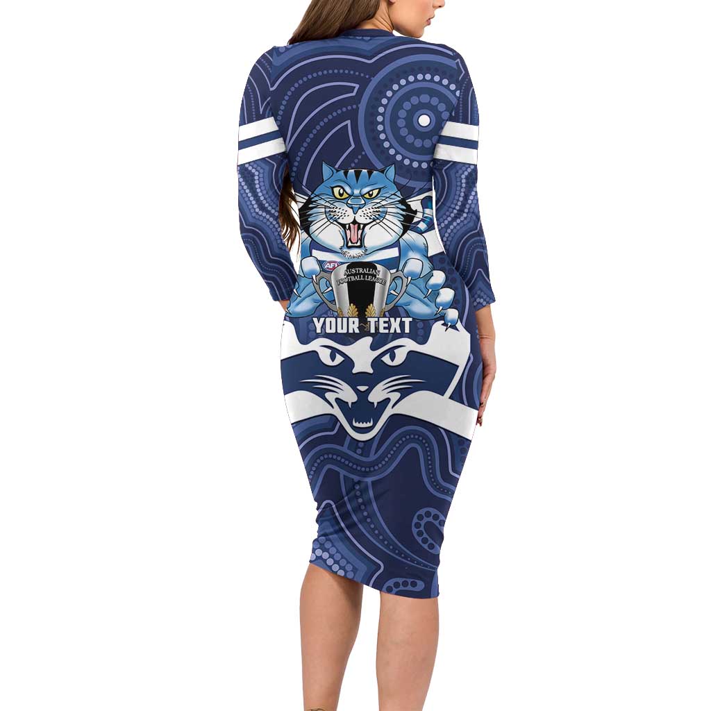 AFL Cats Football Personalised Family Matching Long Sleeve Bodycon Dress and Hawaiian Shirt Final Geelong Premiers Trophy Aboriginal - Vibe Hoodie