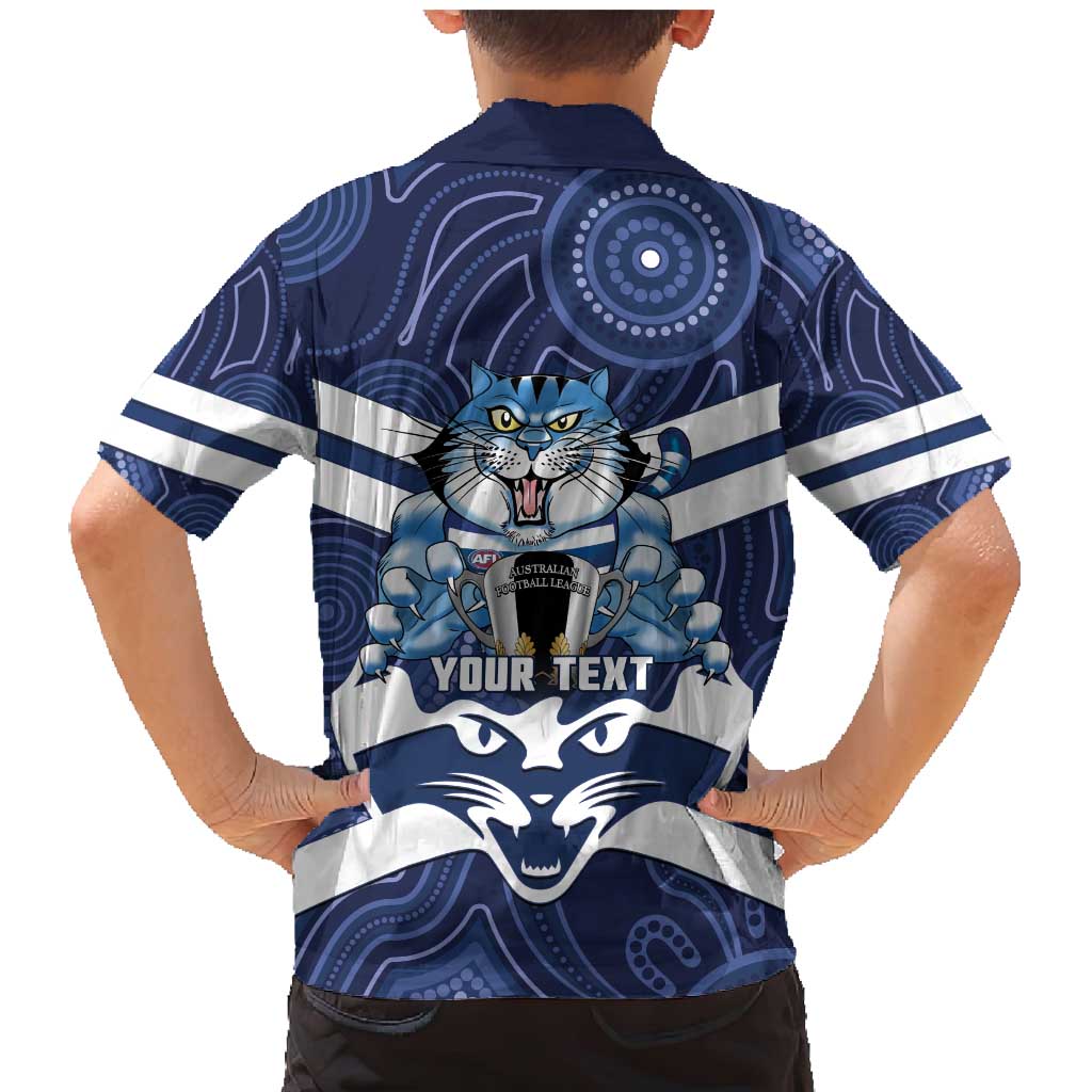 AFL Cats Football Personalised Family Matching Mermaid Dress and Hawaiian Shirt Final Geelong Premiers Trophy Aboriginal - Vibe Hoodie
