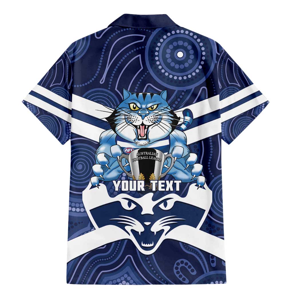 AFL Cats Football Personalised Family Matching Mermaid Dress and Hawaiian Shirt Final Geelong Premiers Trophy Aboriginal - Vibe Hoodie