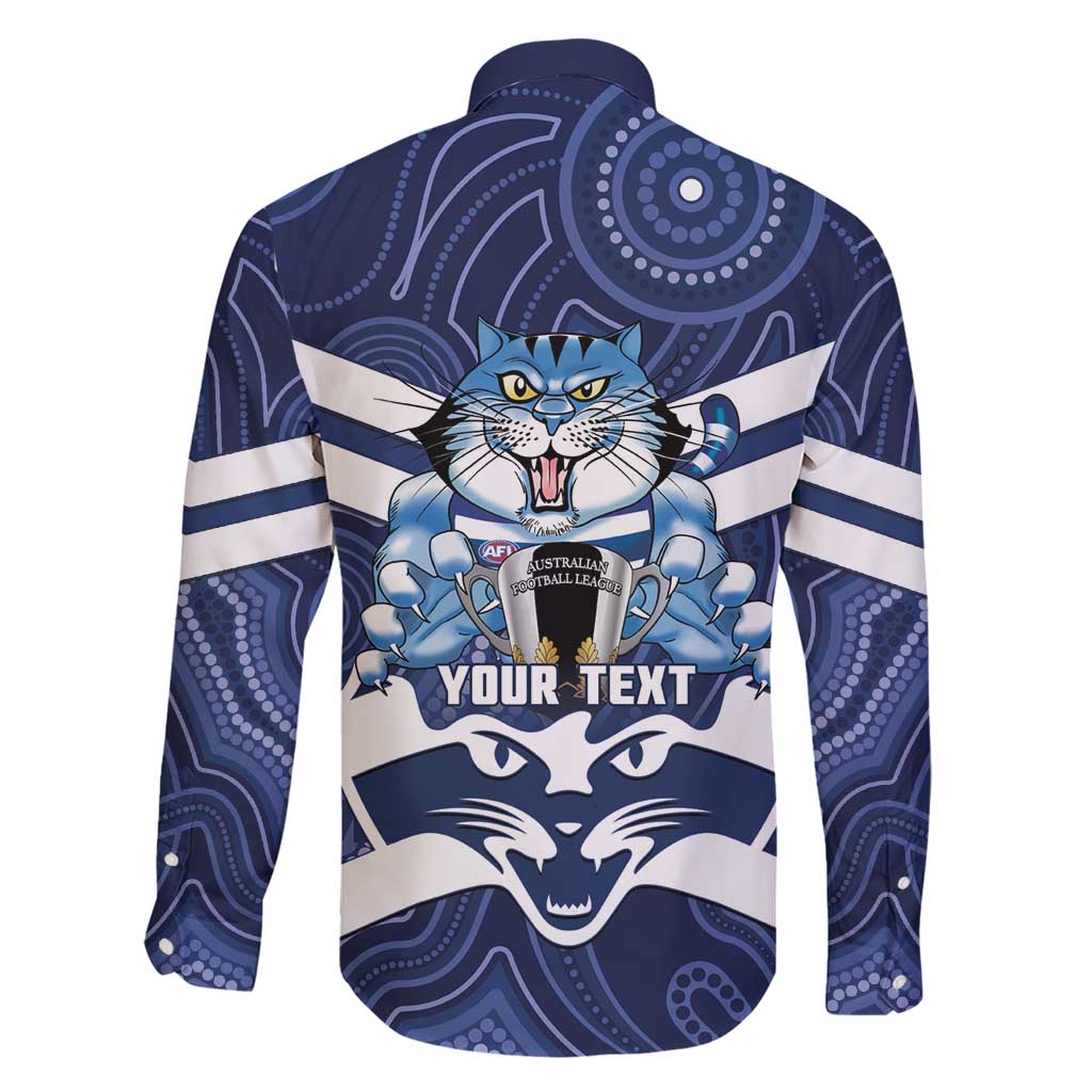 AFL Cats Football Personalised Family Matching Short Sleeve Bodycon Dress and Hawaiian Shirt Final Geelong Premiers Trophy Aboriginal - Vibe Hoodie
