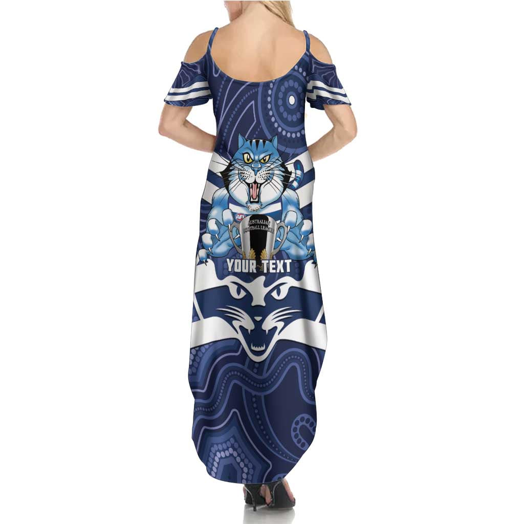 AFL Cats Football Personalised Family Matching Summer Maxi Dress and Hawaiian Shirt Final Geelong Premiers Trophy Aboriginal - Vibe Hoodie