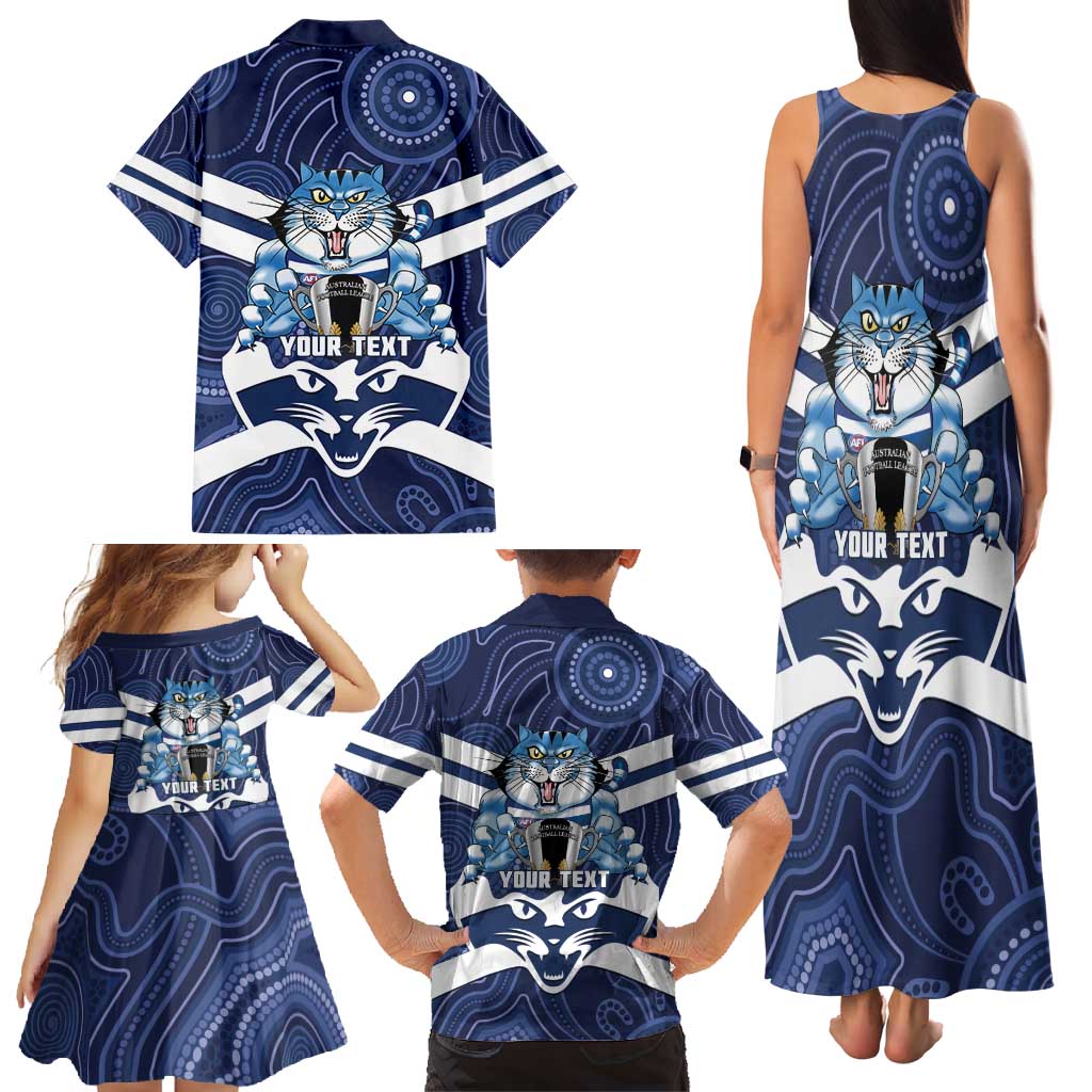 AFL Cats Football Personalised Family Matching Tank Maxi Dress and Hawaiian Shirt Final Geelong Premiers Trophy Aboriginal - Vibe Hoodie