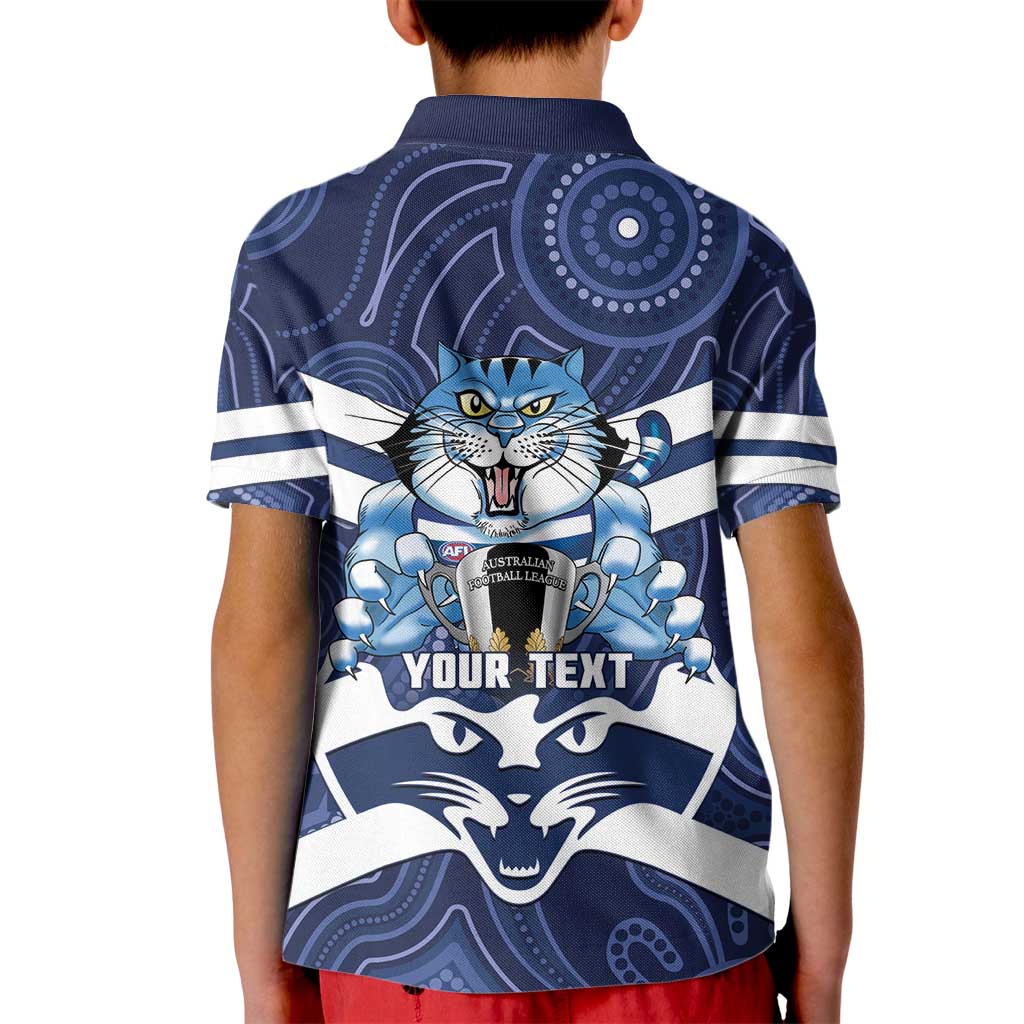 AFL Cats Football Personalised Kid Polo Shirt Final Geelong Premiers Trophy Aboriginal - Vibe Hoodie