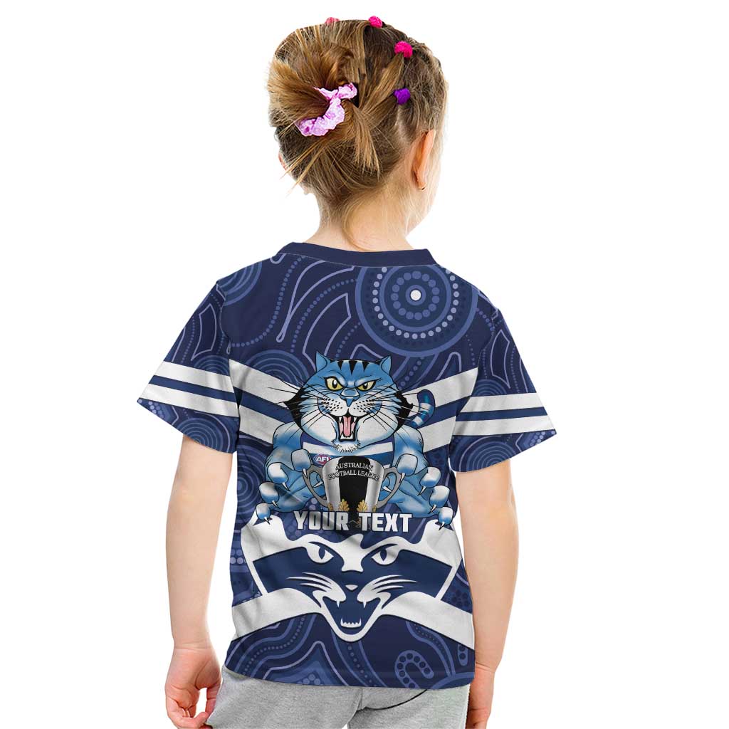 AFL Cats Football Personalised Kid T Shirt Final Geelong Premiers Trophy Aboriginal - Vibe Hoodie