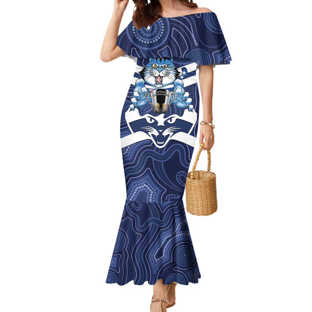 AFL Cats Football Personalised Mermaid Dress Final Geelong Premiers Trophy Aboriginal - Vibe Hoodie
