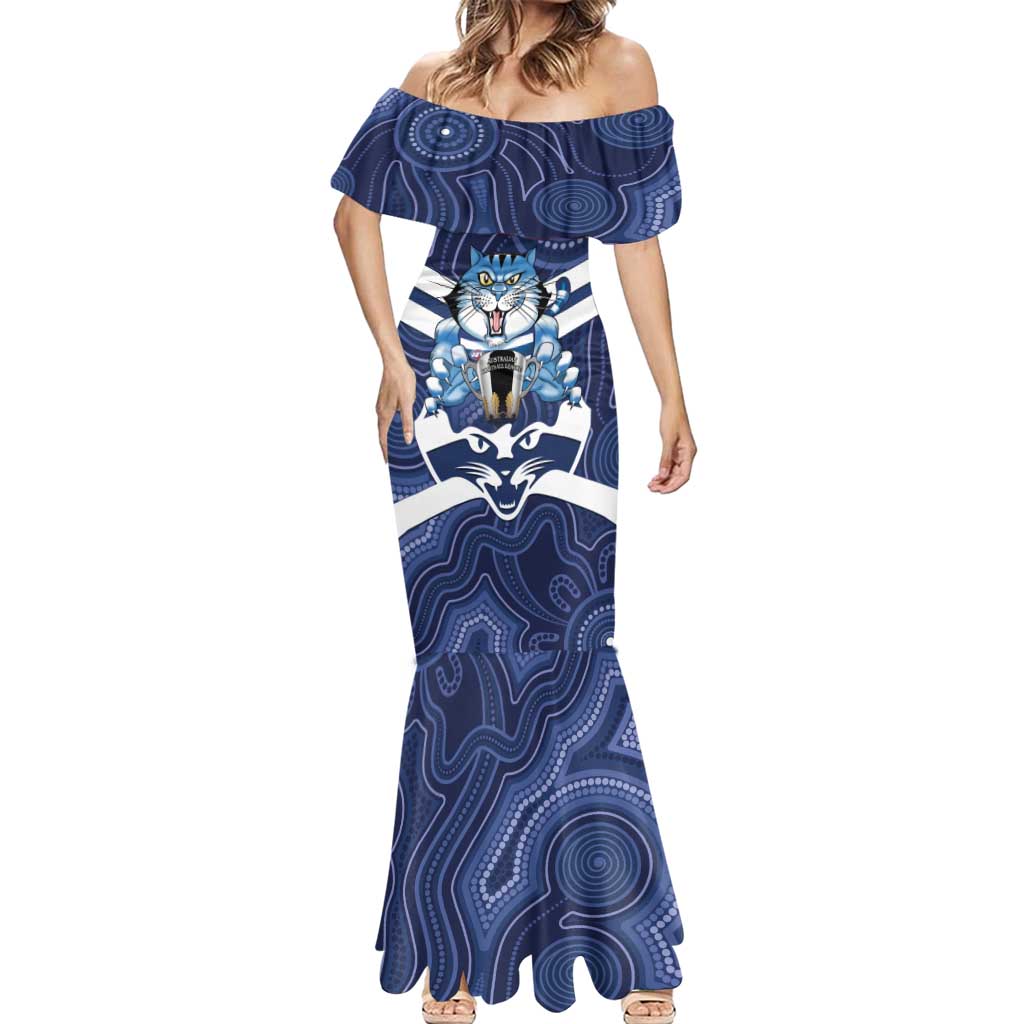 AFL Cats Football Personalised Mermaid Dress Final Geelong Premiers Trophy Aboriginal - Vibe Hoodie