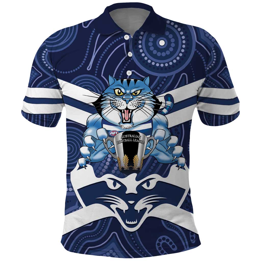 AFL Cats Football Personalised Polo Shirt Final Geelong Premiers Trophy Aboriginal - Vibe Hoodie