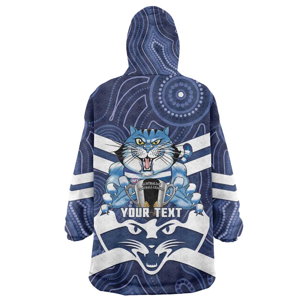 AFL Cats Football Personalised Wearable Blanket Hoodie Final Geelong Premiers Trophy Aboriginal - Vibe Hoodie