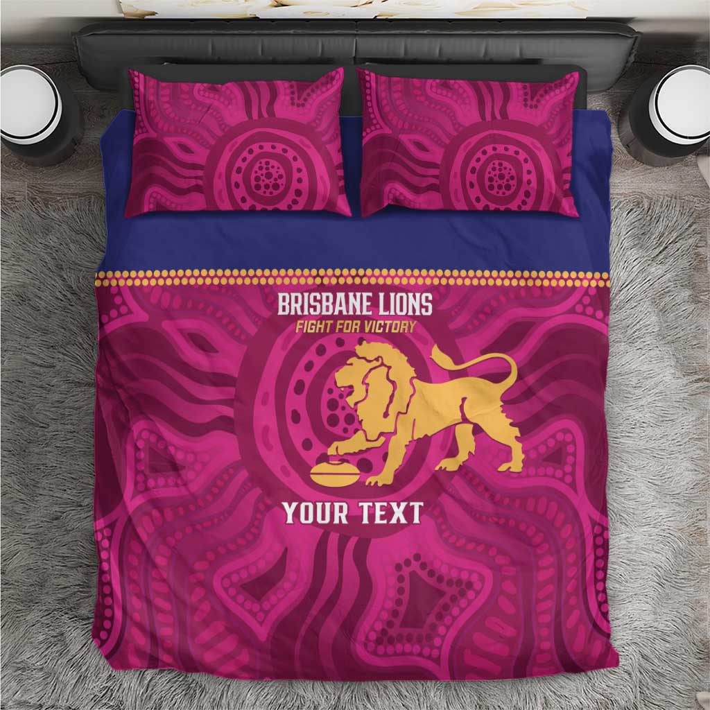 AFL Lions Football Custom Bedding Set Brisbane Fight For Victory Indigenous Art - Vibe Hoodie