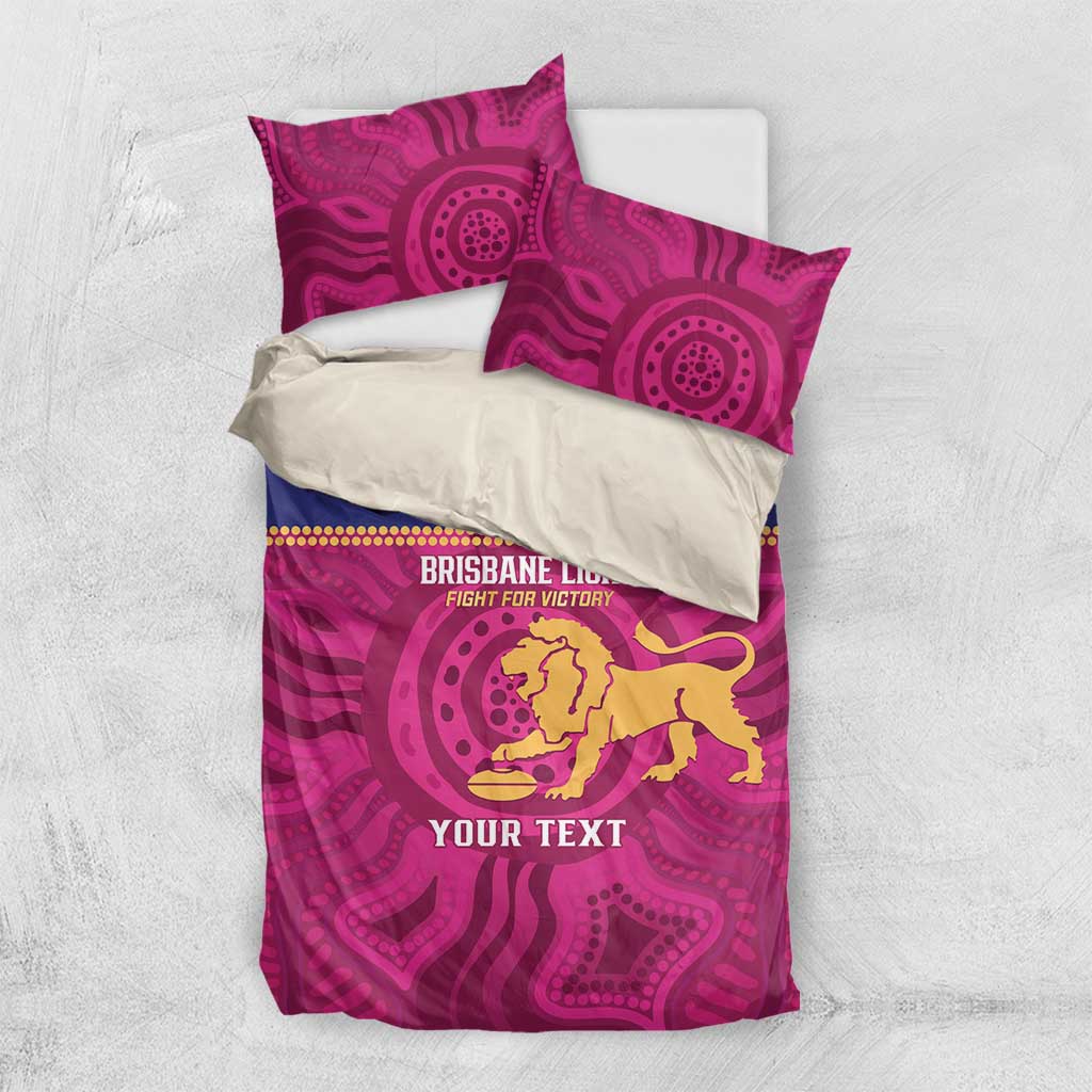 AFL Lions Football Custom Bedding Set Brisbane Fight For Victory Indigenous Art - Vibe Hoodie