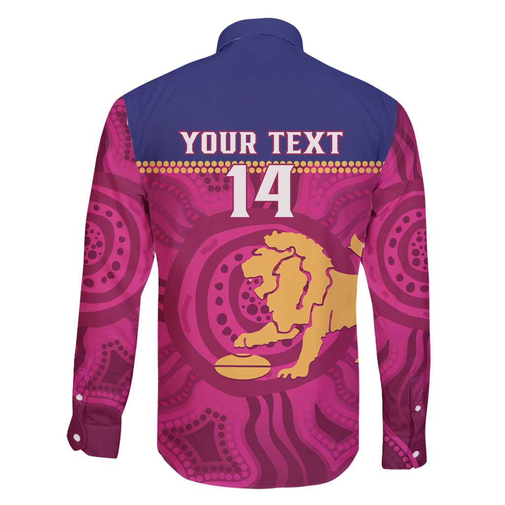 AFL Lions Football Custom Family Matching Long Sleeve Bodycon Dress and Hawaiian Shirt Brisbane Fight For Victory Indigenous Art - Vibe Hoodie