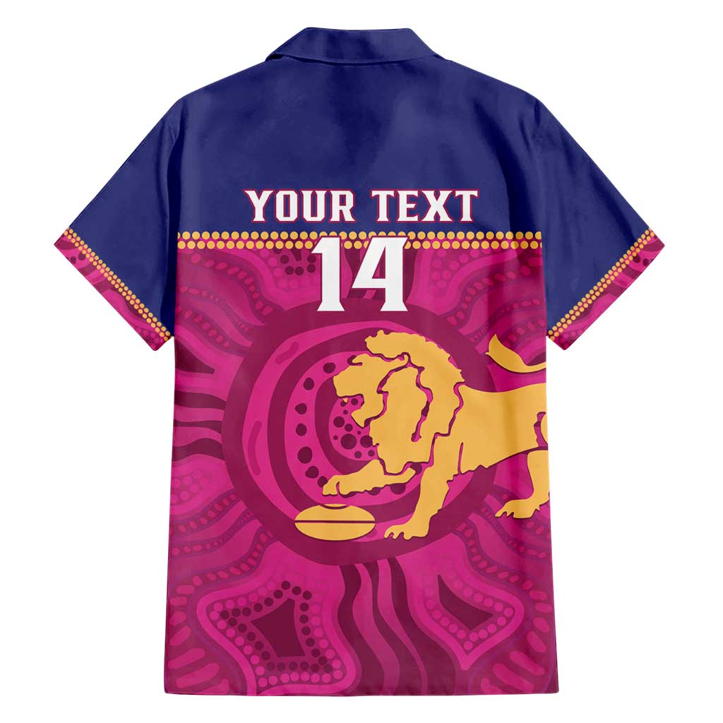 AFL Lions Football Custom Hawaiian Shirt Brisbane Fight For Victory Indigenous Art - Vibe Hoodie
