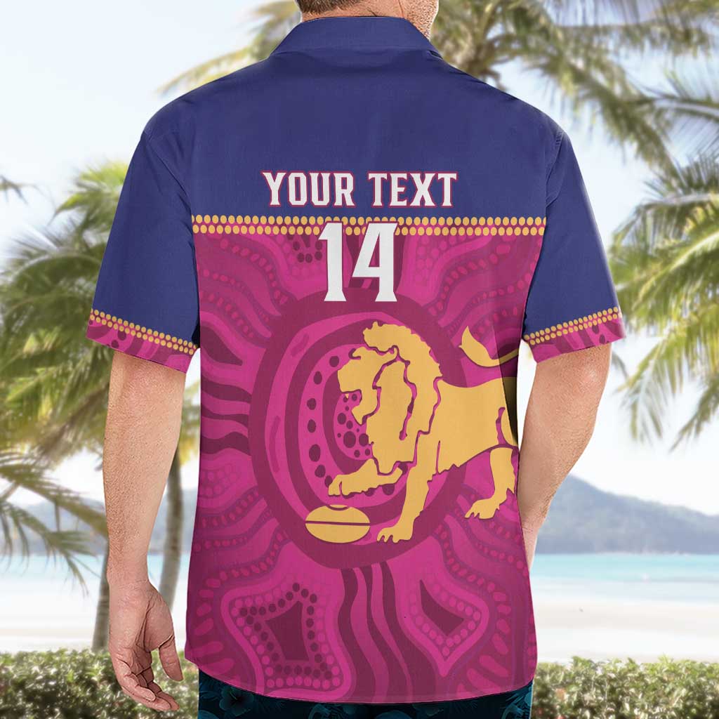 AFL Lions Football Custom Hawaiian Shirt Brisbane Fight For Victory Indigenous Art - Vibe Hoodie