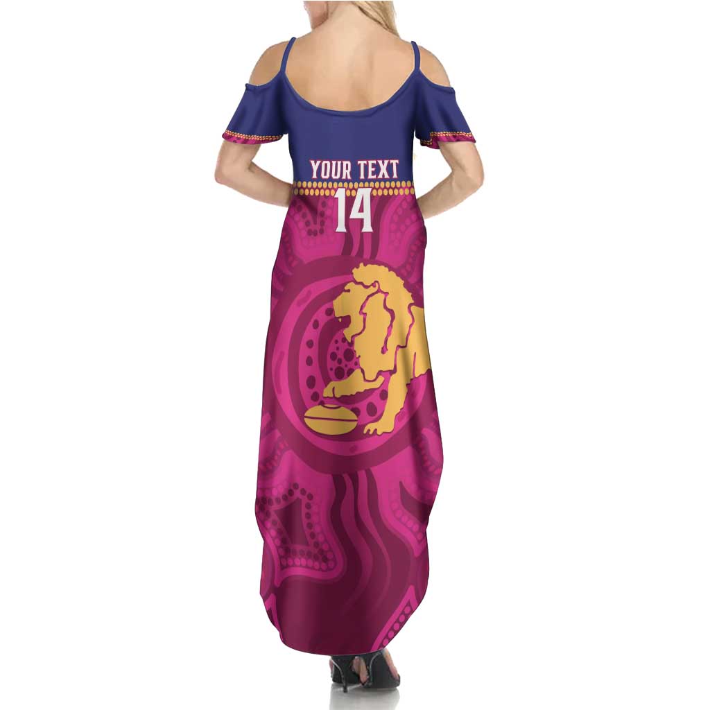AFL Lions Football Custom Summer Maxi Dress Brisbane Fight For Victory Indigenous Art - Vibe Hoodie