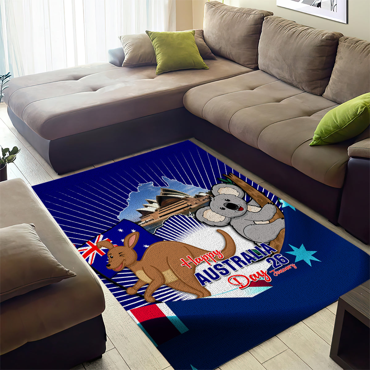 Australia Day Area Rug 2024 Proud To Be Australian Flag Color - Vibe Hoodie Shop