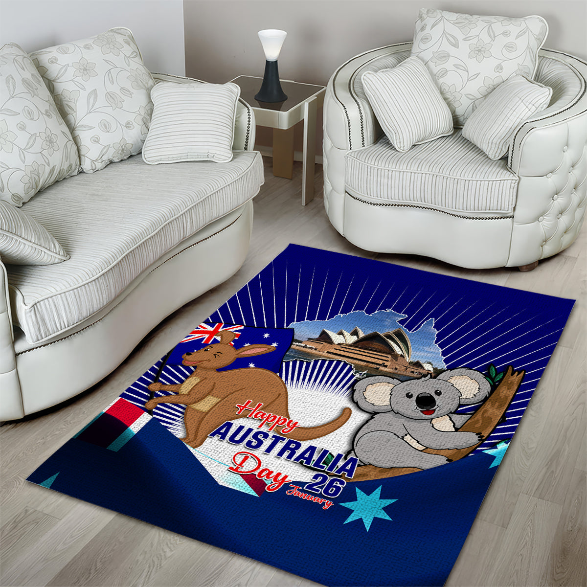 Australia Day Area Rug 2024 Proud To Be Australian Flag Color - Vibe Hoodie Shop