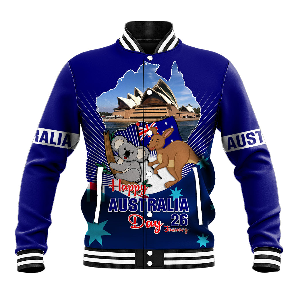 Australia Day Baseball Jacket 2024 Proud To Be Australian Flag Color - Vibe Hoodie Shop