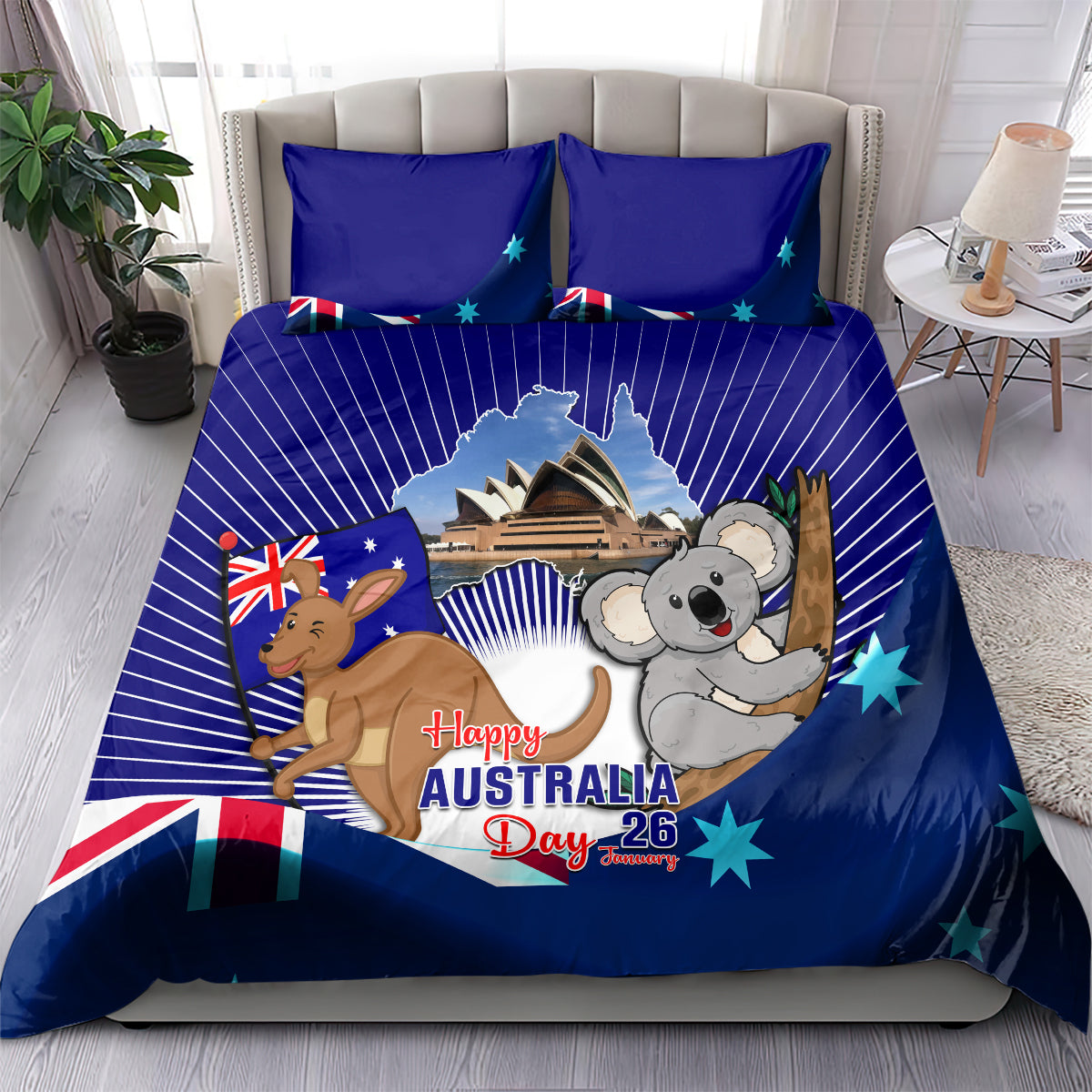 Australia Day Bedding Set 2024 Proud To Be Australian Flag Color - Vibe Hoodie Shop