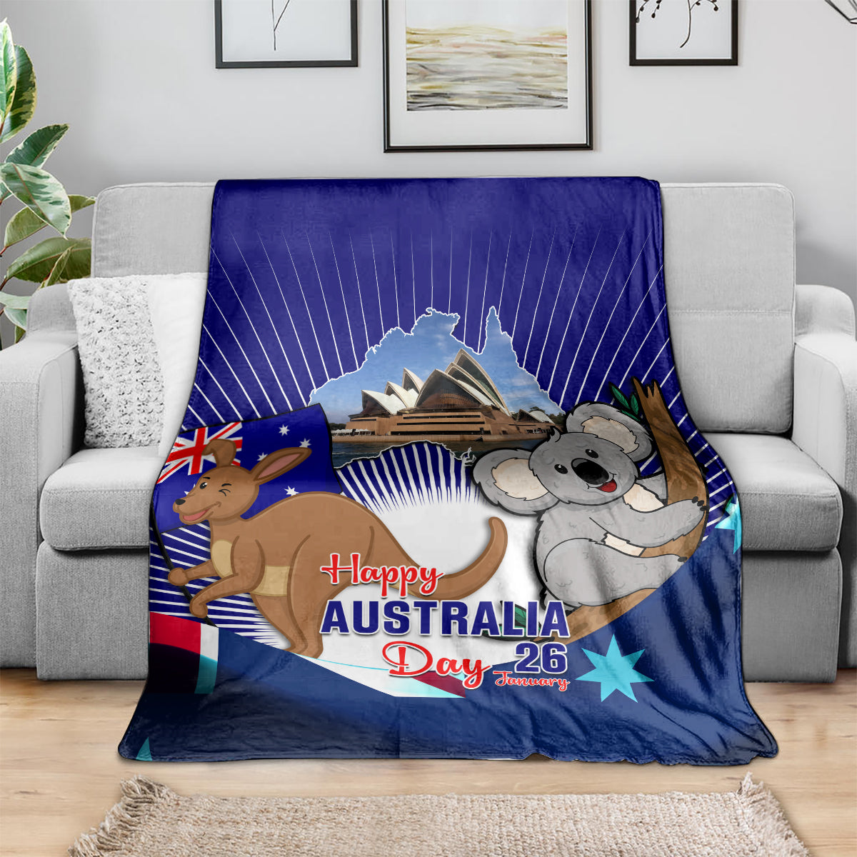 Australia Day Blanket 2024 Proud To Be Australian Flag Color - Vibe Hoodie Shop