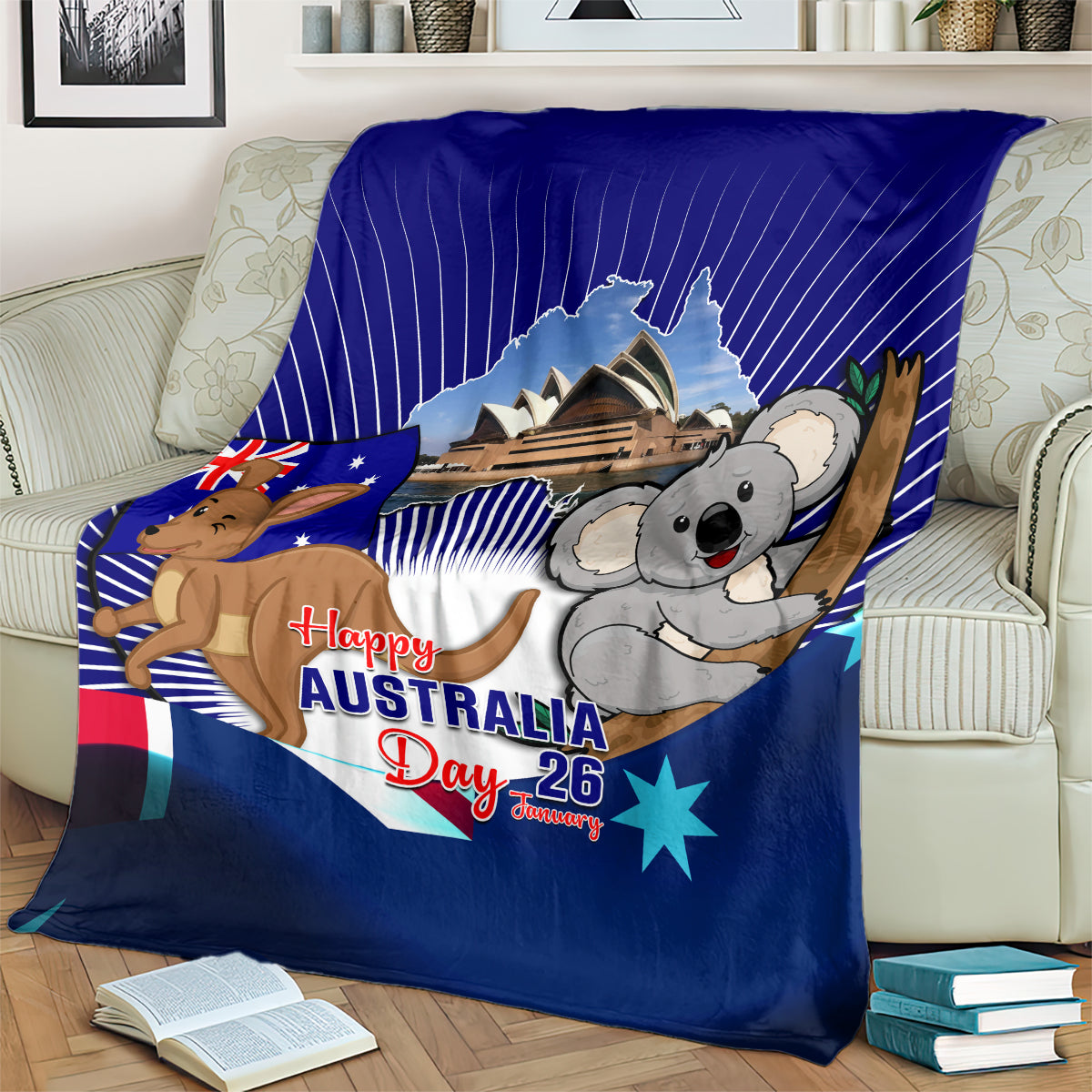 Australia Day Blanket 2024 Proud To Be Australian Flag Color - Vibe Hoodie Shop