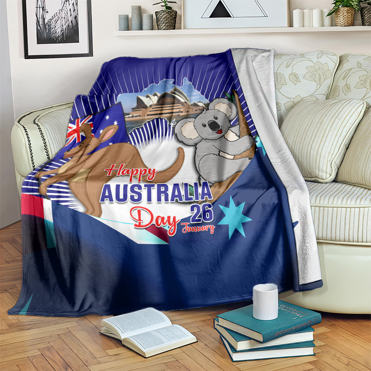 Australia Day Blanket 2024 Proud To Be Australian Flag Color - Vibe Hoodie Shop