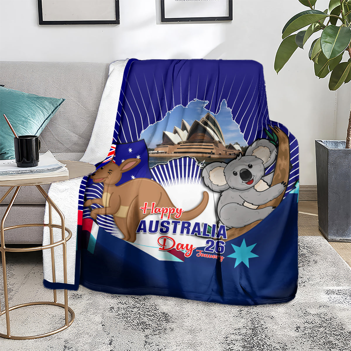 Australia Day Blanket 2024 Proud To Be Australian Flag Color - Vibe Hoodie Shop