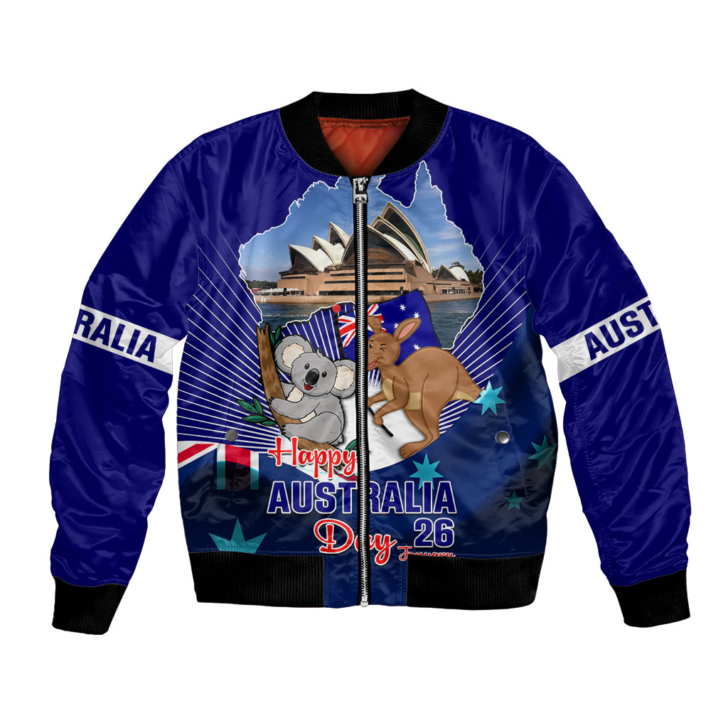 Australia Day Bomber Jacket 2024 Proud To Be Australian Flag Color - Vibe Hoodie Shop