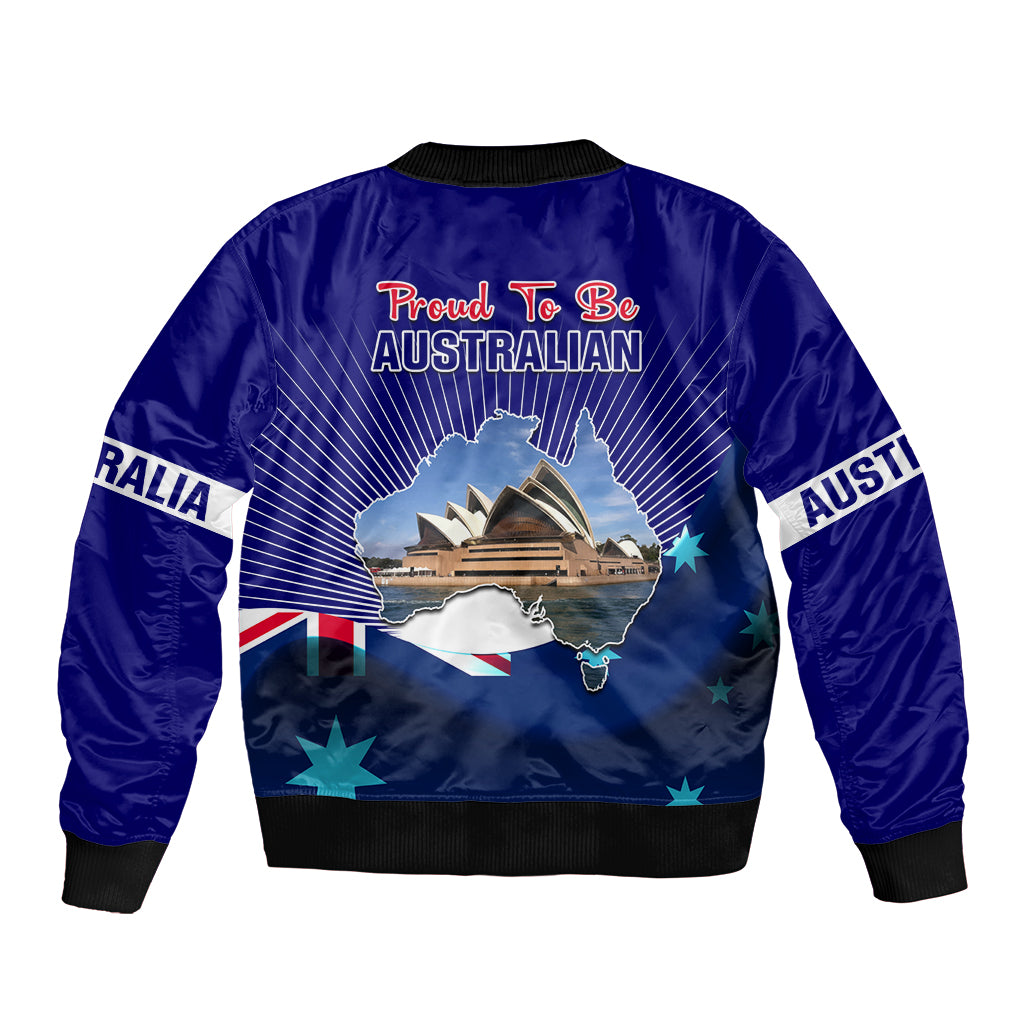 Australia Day Bomber Jacket 2024 Proud To Be Australian Flag Color - Vibe Hoodie Shop