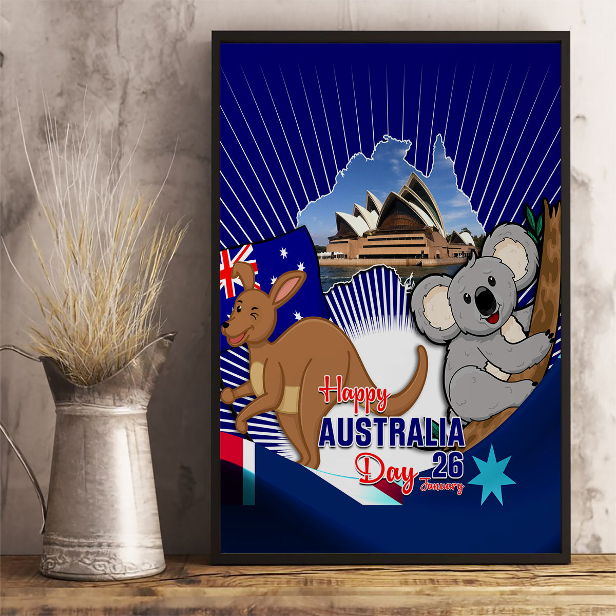 australia-day-canvas-wall-art-2024-proud-to-be-australian-flag-color