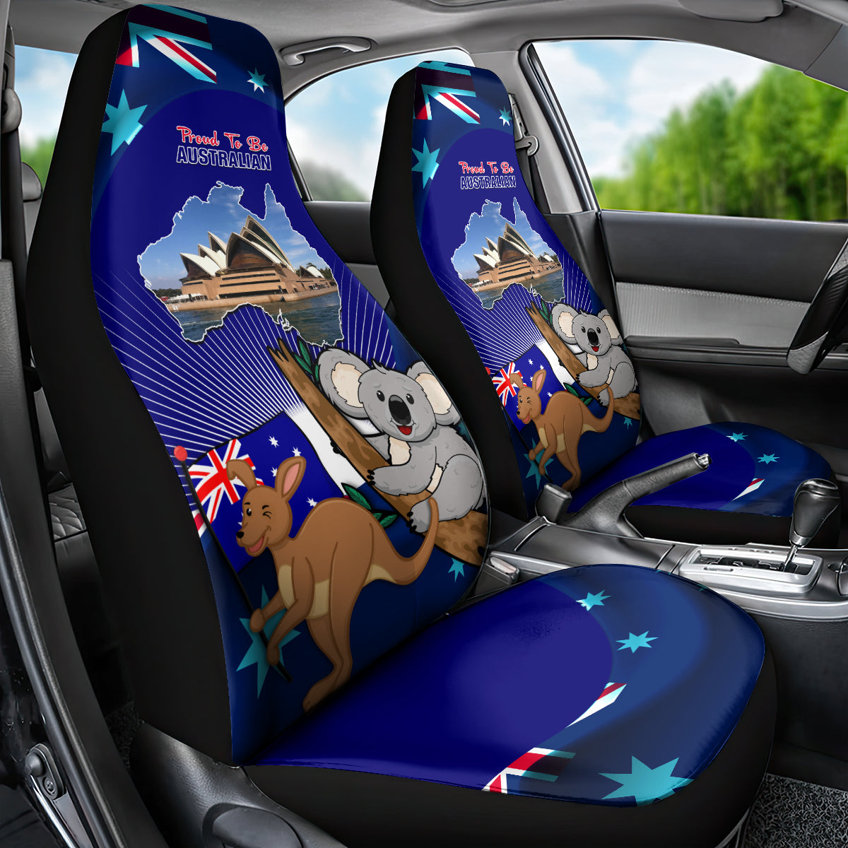 Australia Day Car Seat Cover 2024 Proud To Be Australian Flag Color - Vibe Hoodie Shop