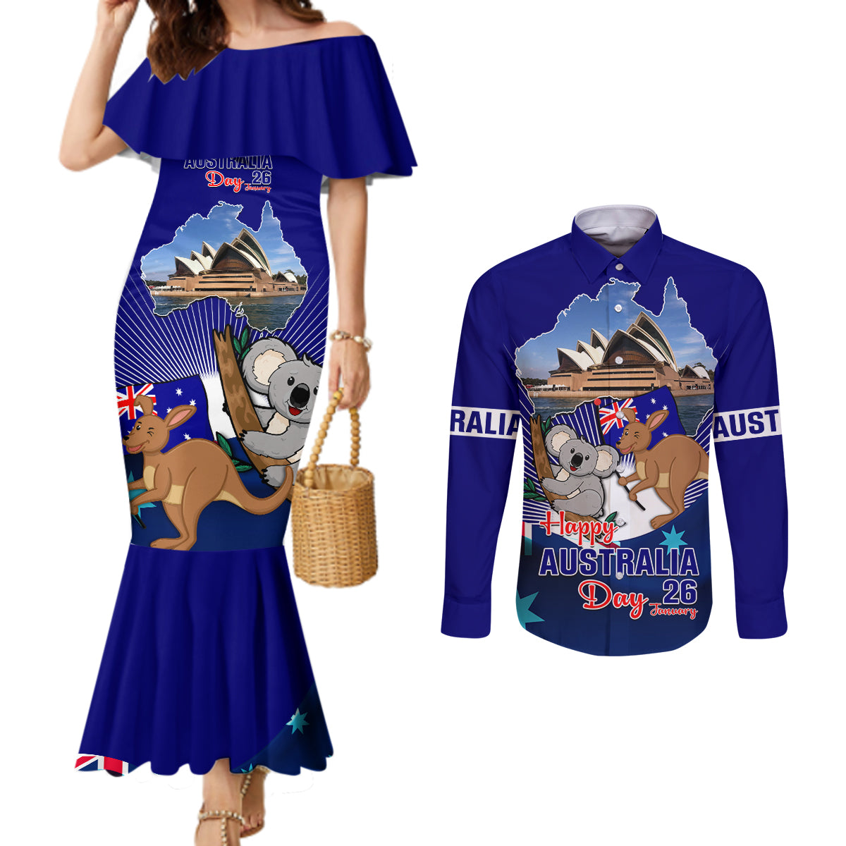 australia-day-couples-matching-mermaid-dress-and-long-sleeve-button-shirt-2024-proud-to-be-australian-flag-color