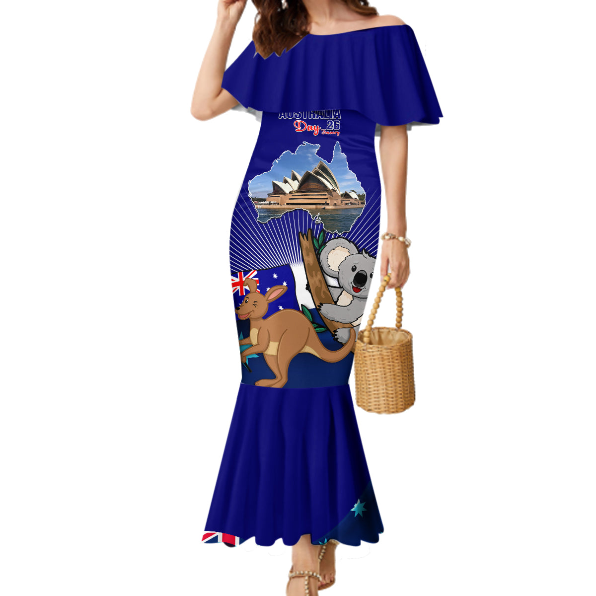 australia-day-family-matching-mermaid-dress-and-hawaiian-shirt-2024-proud-to-be-australian-flag-color