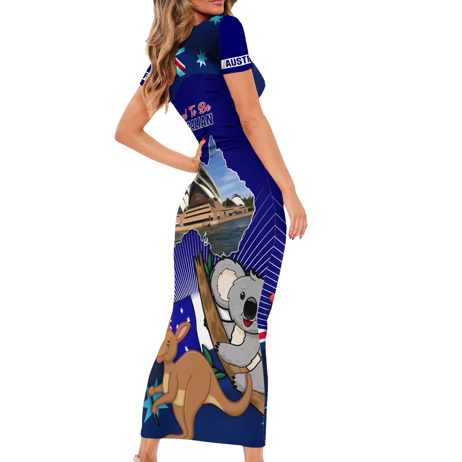 australia-day-family-matching-short-sleeve-bodycon-dress-and-hawaiian-shirt-2024-proud-to-be-australian-flag-color