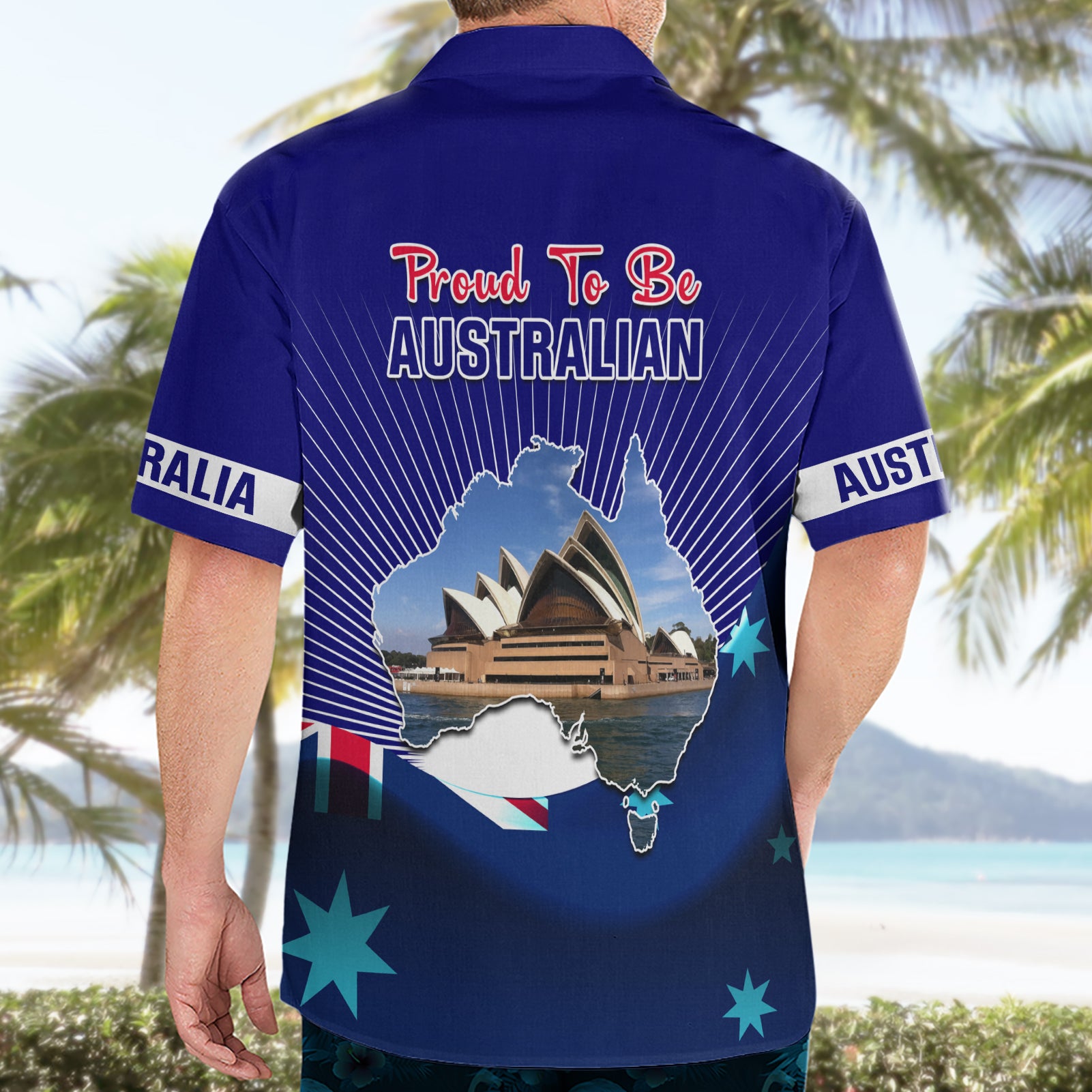 Australia Day Hawaiian Shirt 2024 Proud To Be Australian Flag Color - Vibe Hoodie Shop