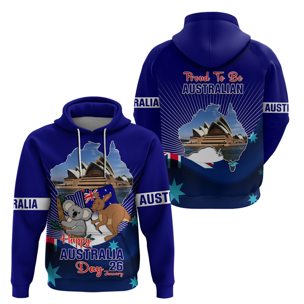 Australia Day Hoodie 2024 Proud To Be Australian Flag Color - Vibe Hoodie Shop