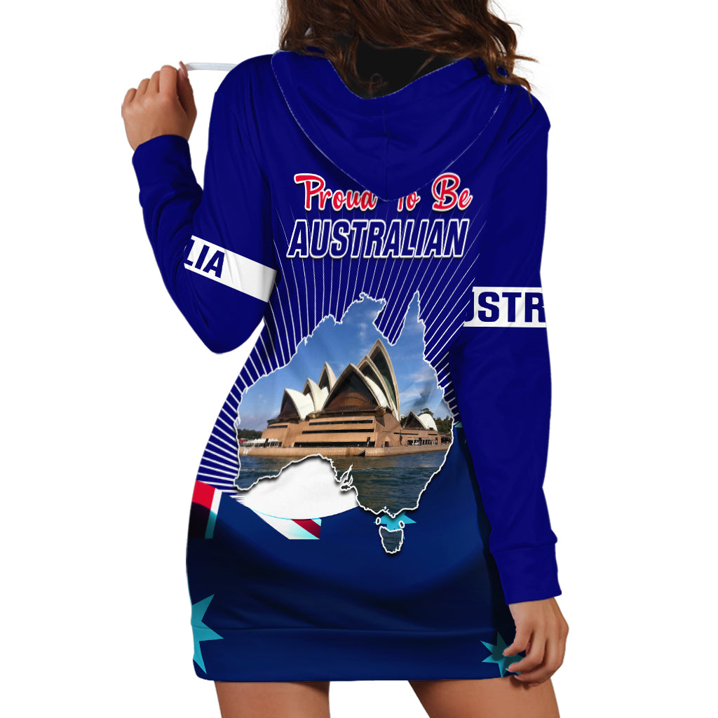 Australia Day Hoodie Dress 2024 Proud To Be Australian Flag Color - Vibe Hoodie Shop