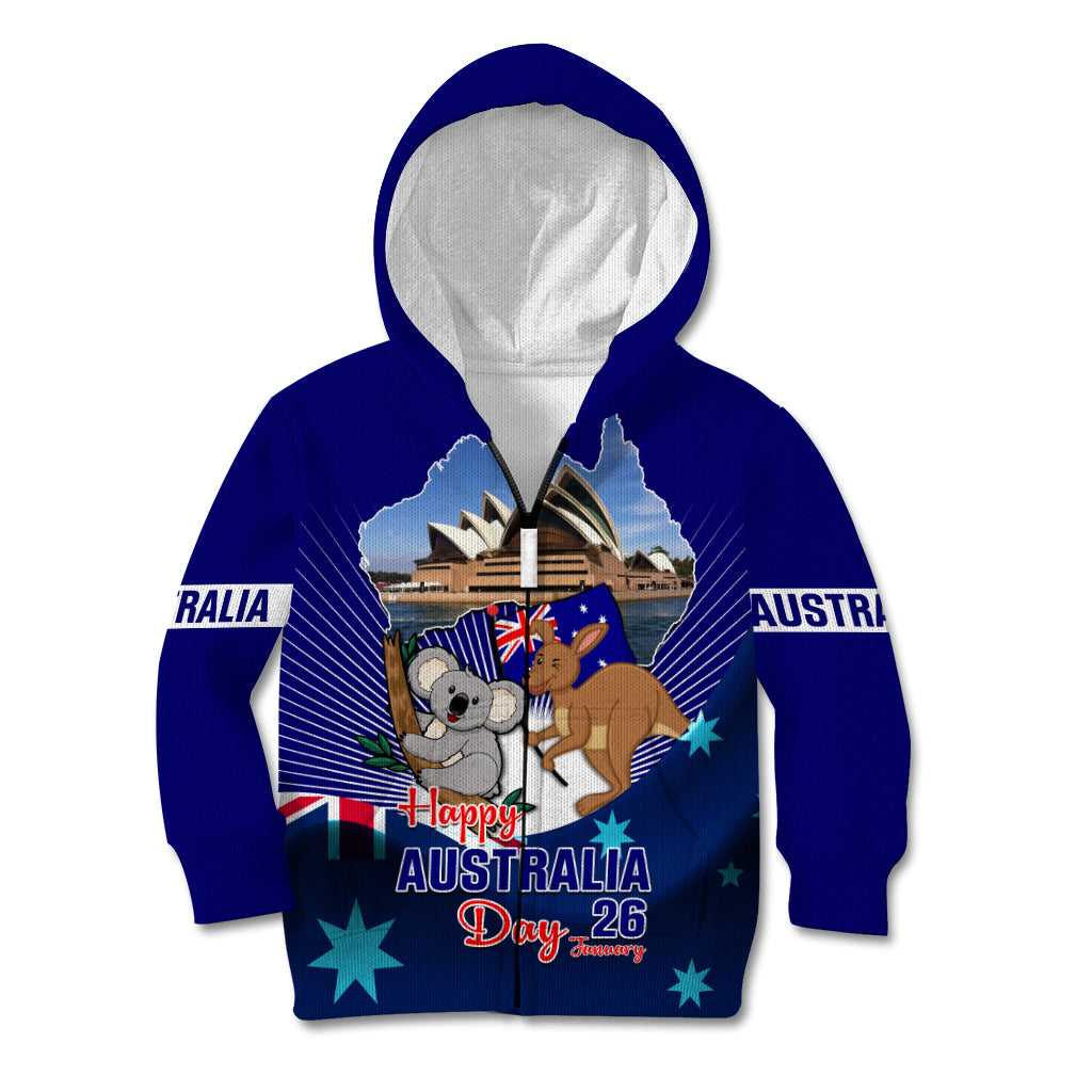 Australia Day Kid Hoodie 2024 Proud To Be Australian Flag Color - Vibe Hoodie Shop