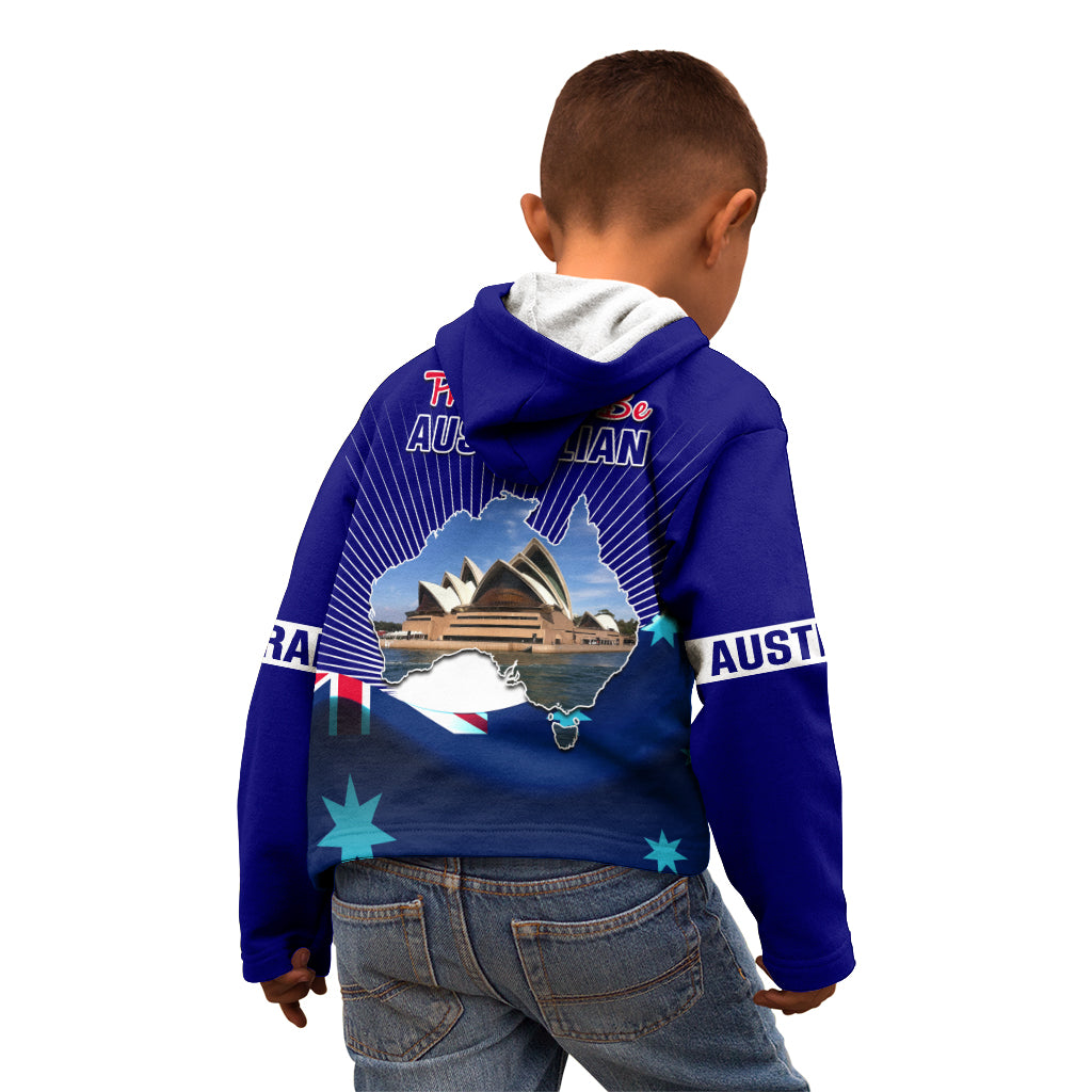 Australia Day Kid Hoodie 2024 Proud To Be Australian Flag Color - Vibe Hoodie Shop